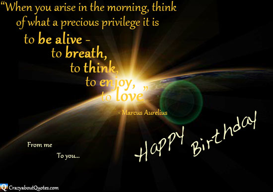 Inspirational Birthday Quotes from CrazyaboutQuotes.com