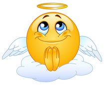 Praying angelic emoticone