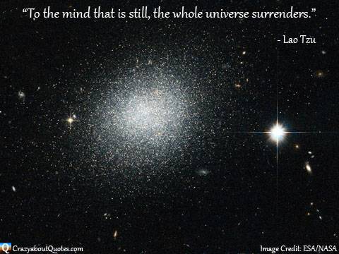 Image from NASA with Lao Tzu quote.